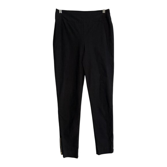 Mishca Size 4 Black Flat Front Zipper Ankle 2-Pocket Women's Pants - Picture 2 of 8